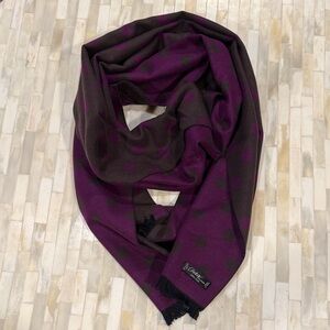 Purple and Black Polka Dot Scarf